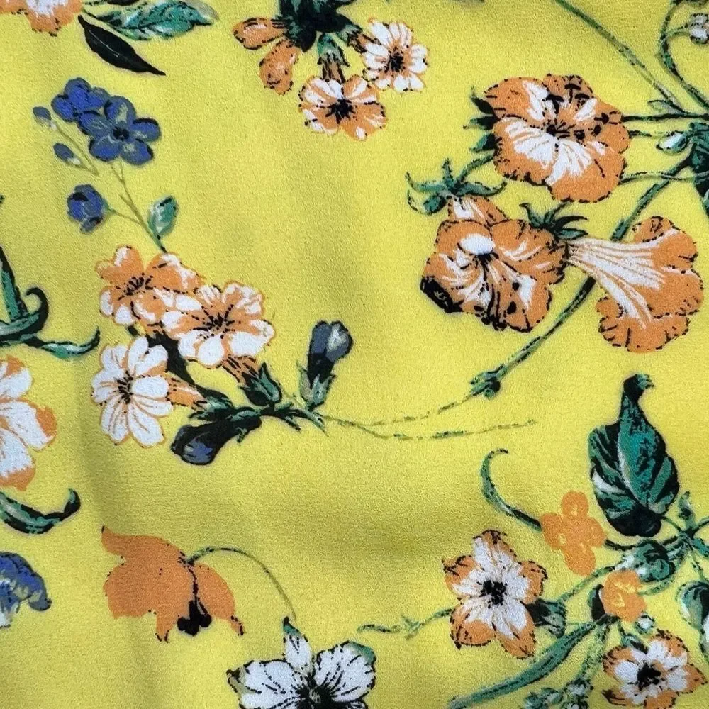 Yellow ditzy floral ruffle mini dress - Picture 8 of 11